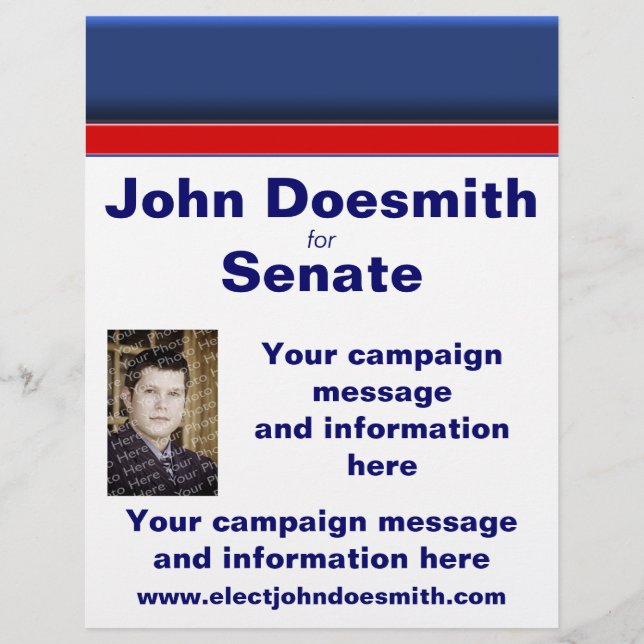 Flyer für die Wahlkampagne (Vorne)