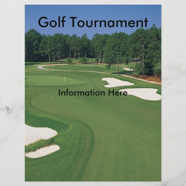 Flyer für Golfturnier (Vorne)