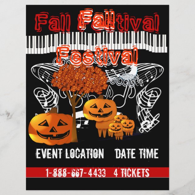 Flyer für Herbstfest-Halloween-Event oder Herbstve (Vorne)