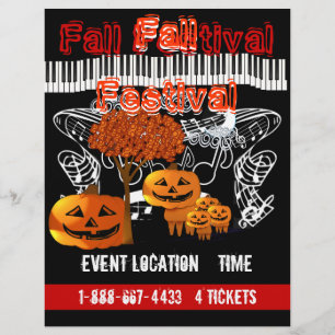 Flyer für Herbstfest-Halloween-Veranstaltung oder