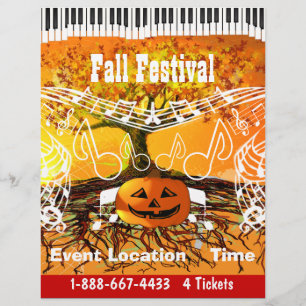 Flyer für Herbstfest-Halloween-Veranstaltung oder