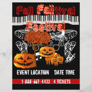 Flyer für Herbstfest-Halloween-Veranstaltung oder