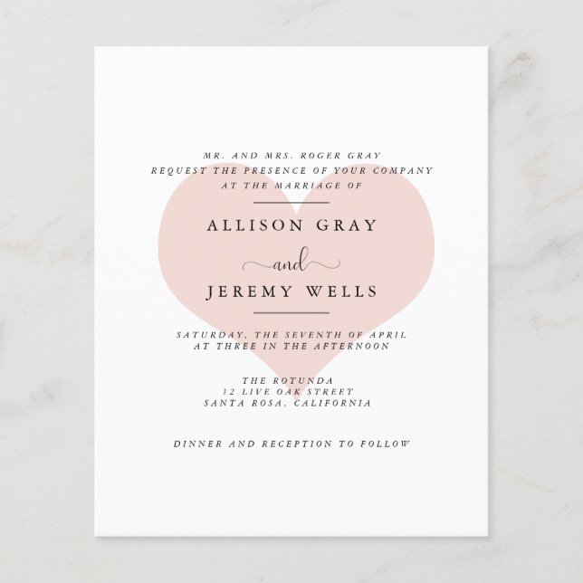 Flyer für Hochzeitsfeiern (Vorne)