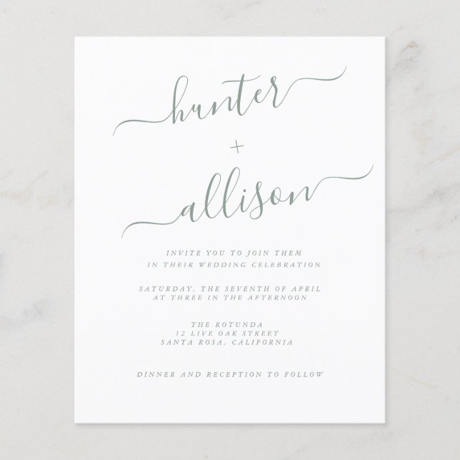 Flyer für Hochzeitsfeiern (Vorderseite)