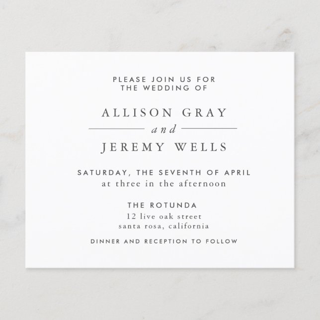 Flyer für Hochzeitsfeiern (Vorne)