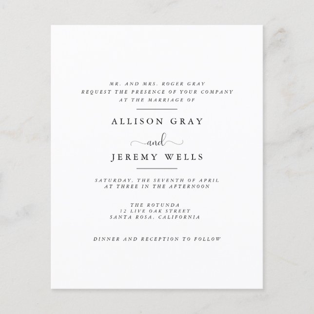 Flyer für Hochzeitsfeiern (Vorne)