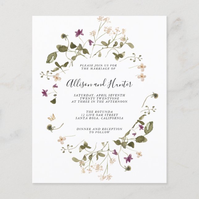 Flyer für Hochzeitsfeiern (Vorne)