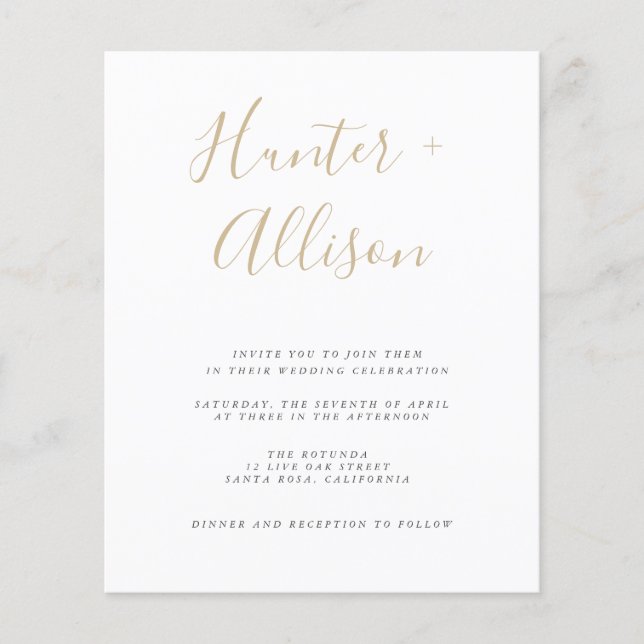 Flyer für Hochzeitsfeiern (Vorne)