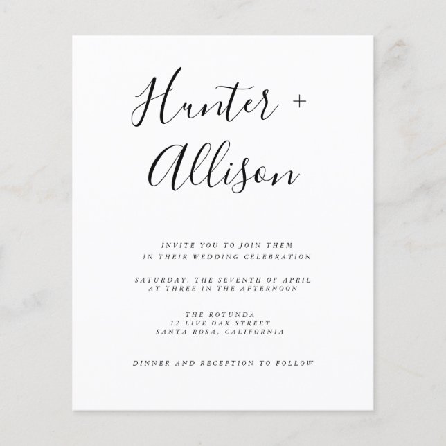 Flyer für Hochzeitsfeiern (Vorne)