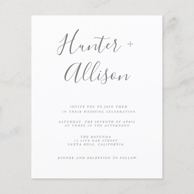 Flyer für Hochzeitsfeiern (Vorne)