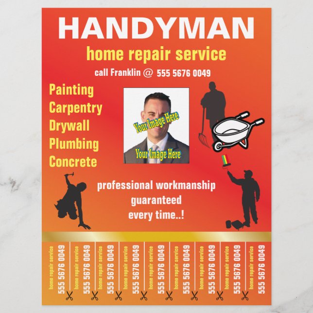 Flyer für kleine Unternehmen Handyman Zuhause Repa (Vorderseite)