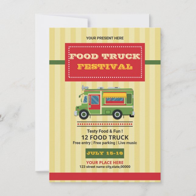 Flyer für LKW-Party Einladung (Vorderseite)