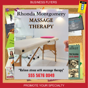 Flyer für Massagetherapie-Geschäfte