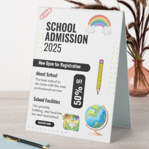 Flyer für Schulauftritt, Flyer für Werbeaktion in  Tischaufsteller