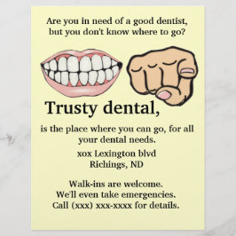 Flyer für Zahnwerbung