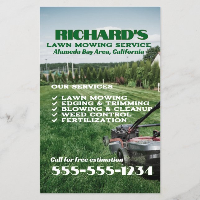 Flyer Gartenbau Pflege und Instandhaltung (Vorne)