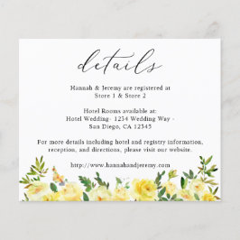 Flyer Gelbe Blumendetails