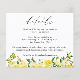 Flyer Gelbe Blumendetails