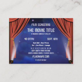 Flyer Hype Curtain Stage Cinema Film Screening Visitenkarte