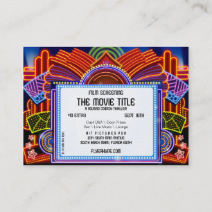 Flyer Hype Film Leinwand Kino Filmvorführung Visitenkarte