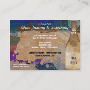 Flyer Hype Gold Weinbar-Party-Club-Event-Pack Visitenkarte