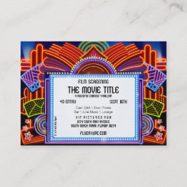 Flyer Hype Movie Marquee Cinema Film Screening Visitenkarte