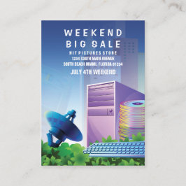 Flyer Hype Technology Sale Marketing Vertical Visitenkarte