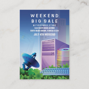 Flyer Hype Technology Sale Marketing Vertikal Visitenkarte