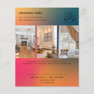 Flyer Minimalistisch Business Marketing Logo und