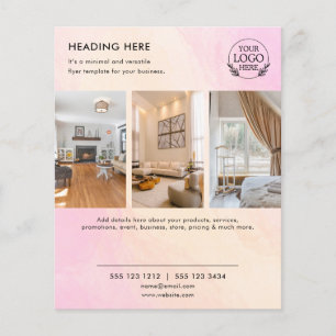 Flyer Minimalistisch Business Marketing Logo und