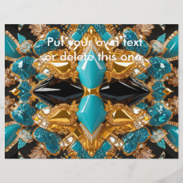 Flyer mit Bahamas-Farbdesign