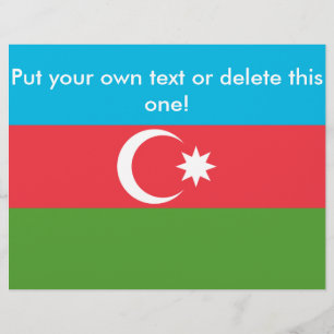 Flyer mit der Flagge Aserbaidschans