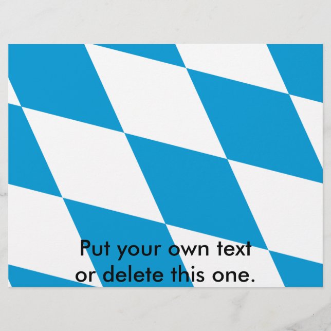 Flyer mit der Flagge Bayerns, Deutschland (Vorne)