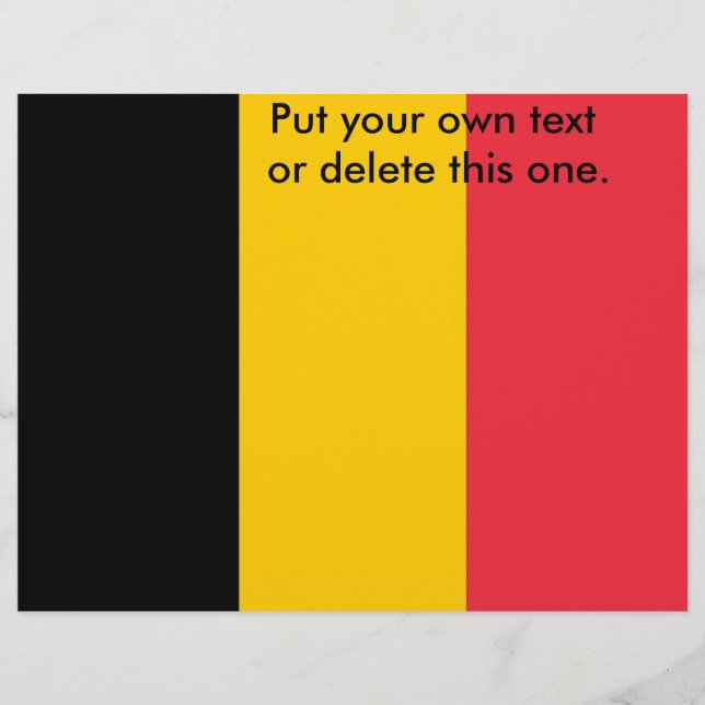 Flyer mit der Flagge Belgiens (Vorne)