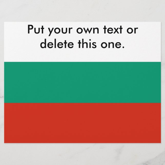 Flyer mit der Flagge Bulgariens (Vorne)