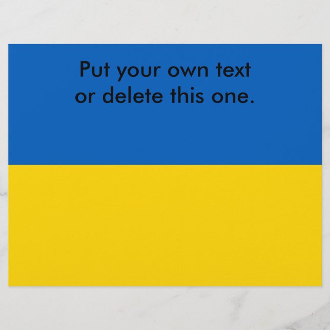 Flyer mit der Flagge der Ukraine (Vorne)