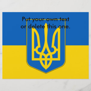 Flyer mit der Flagge der Ukraine