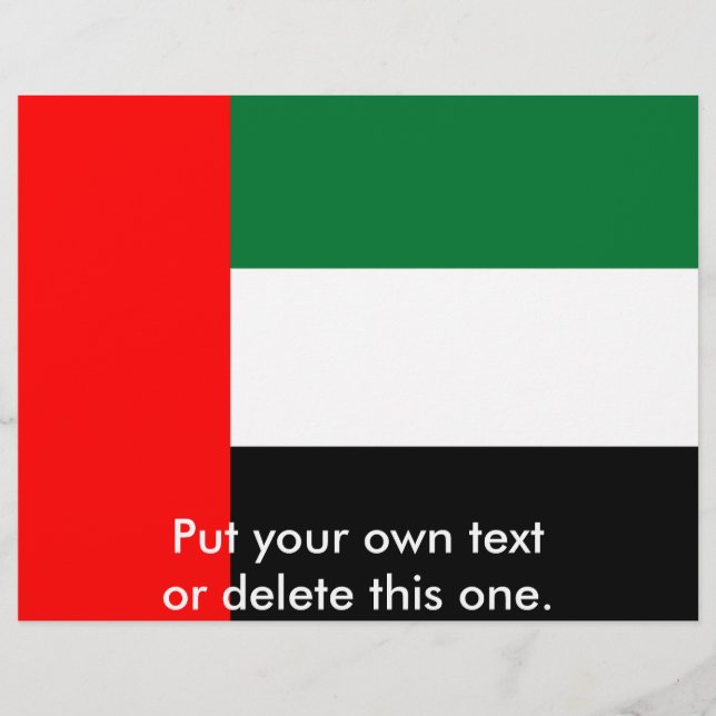 Flyer mit der Flagge der Vereinigten Arabischen Em (Vorne)