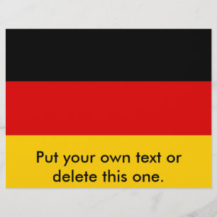 Flyer mit der Flagge Deutschlands