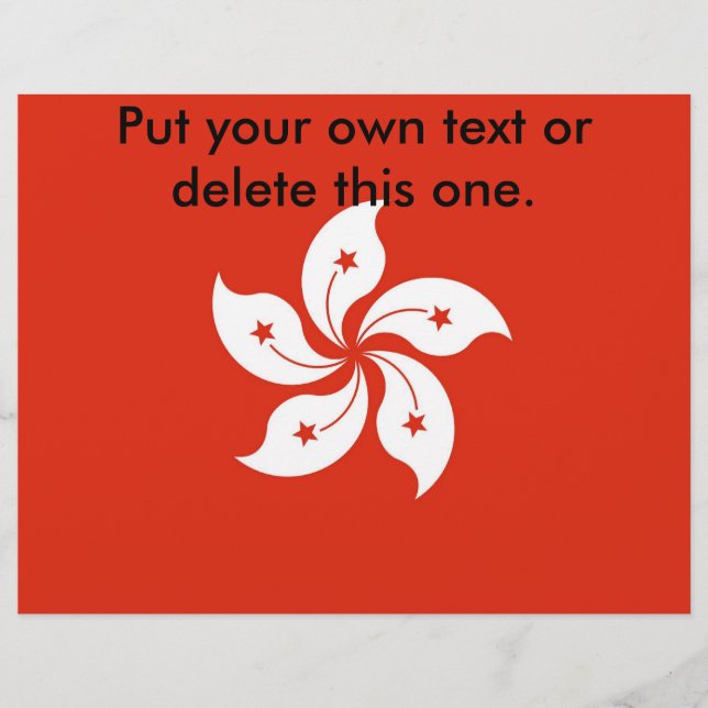 Flyer mit der Flagge Hongkongs (Vorne)