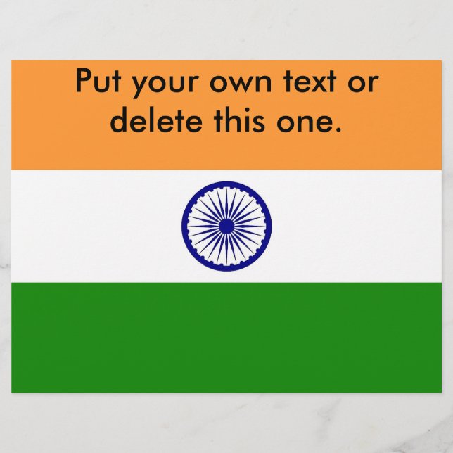 Flyer mit der Flagge Indiens (Vorne)