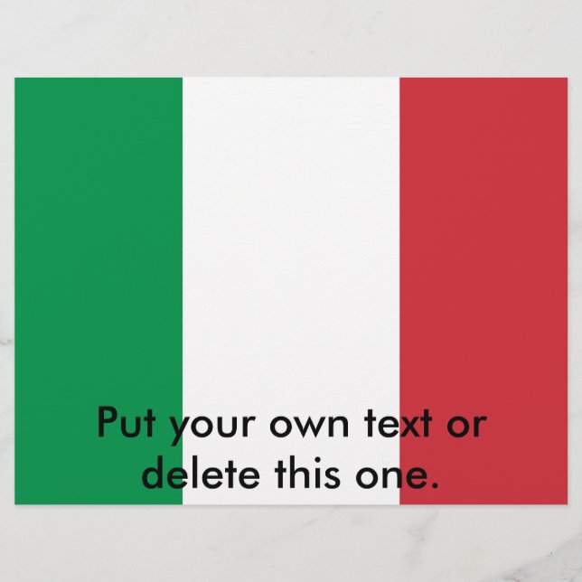 Flyer mit der Flagge Italiens (Vorne)