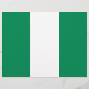 Flyer mit der Flagge Nigerias