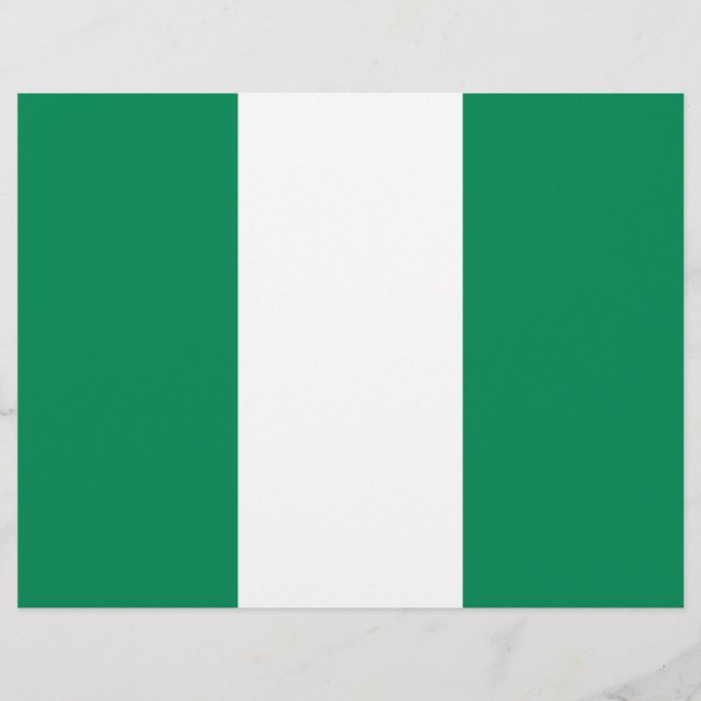 Flyer mit der Flagge Nigerias (Vorne)