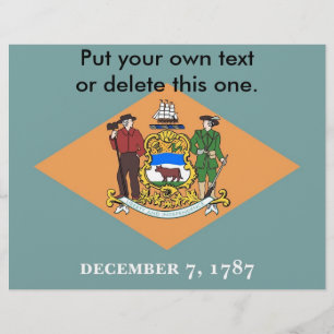 Flyer mit der Flagge von Delaware, U.S.A.