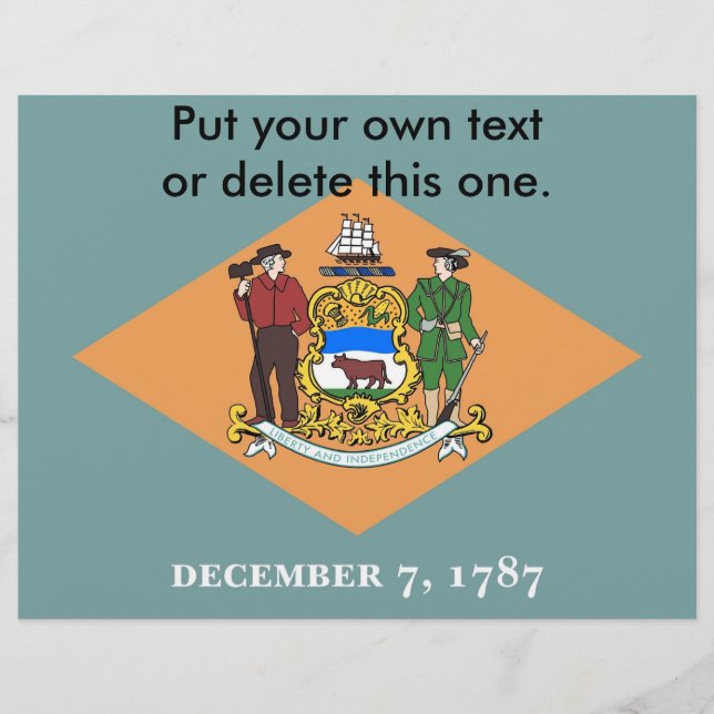 Flyer mit der Flagge von Delaware, U.S.A. (Vorne)