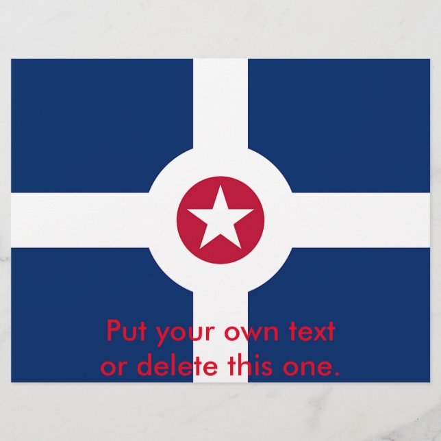 Flyer mit der Flagge von Indianapolis City, USA (Vorne)