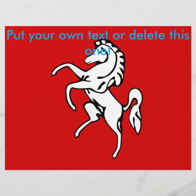 Flyer mit der Flagge von Kent, England (Vorne)