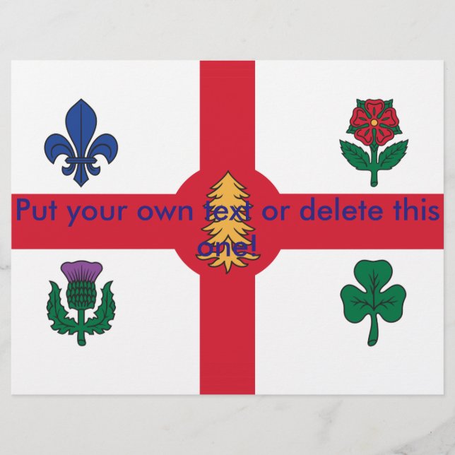 Flyer mit der Flagge von Montreal, Kanada (Vorne)