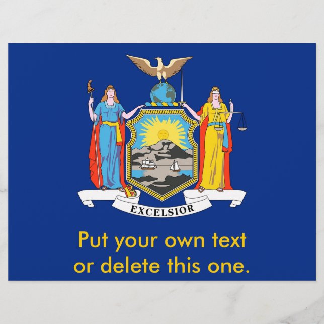 Flyer mit der Flagge von New York, USA (Vorne)